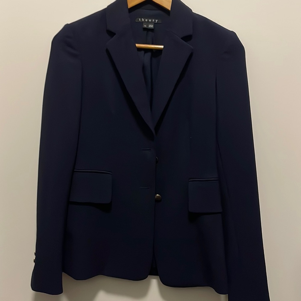Theory Navy 00 Blazer Jacket